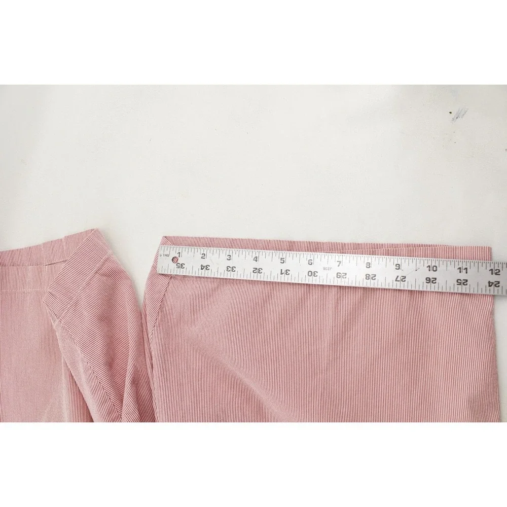 Banana Republic Mens Golf Shorts Chino 38 Pink White striped 100% Cotton‎